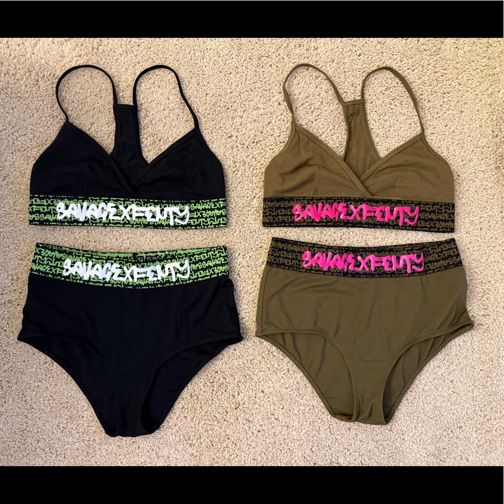 Savage X Fenty: Bralette + Booty Shorts : 2 PAIRS